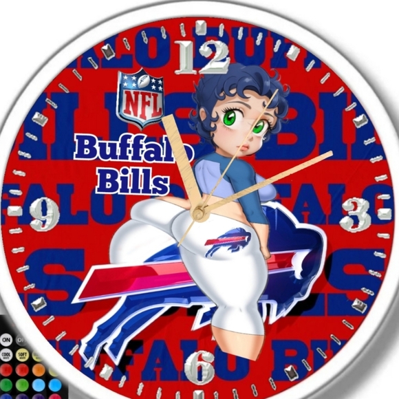 Buffalo Bills Betty Boop led lights clock - Picture 1 of 4